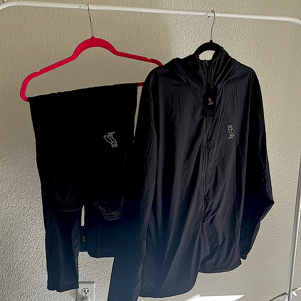 OVO windbreaker jacket (L) and pants (XS) matching set with tags still on